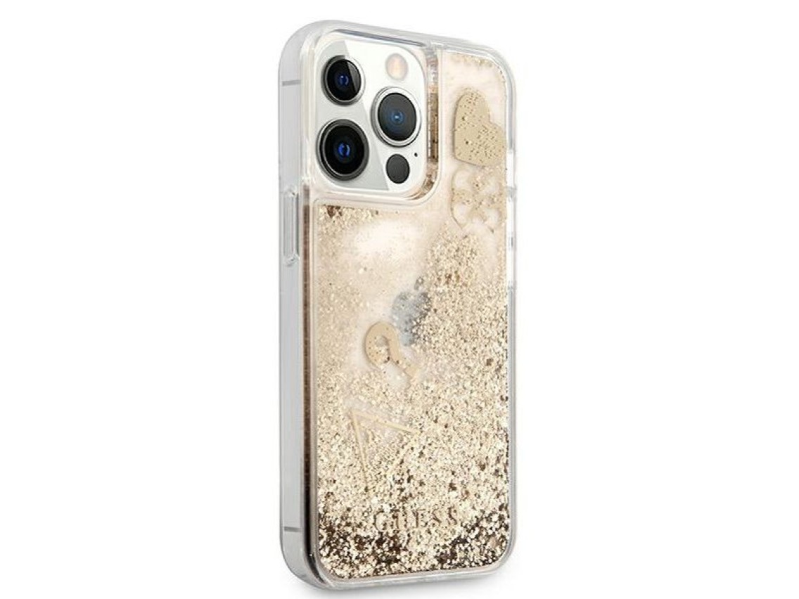 Guess Glitter Charms iPhone 13 Pro Case - Gold