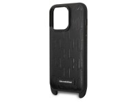 Karl Lagerfeld KLHCP14LSTMMK iPhone 14 Pro 6.1" estuche r�gido negro/negro Placa con logotipo Monogr