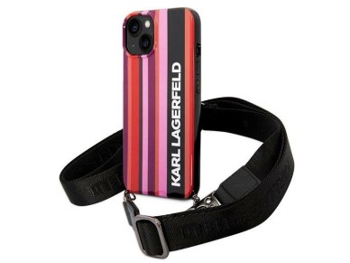 Karl Lagerfeld KLHCP14SSTSTP iPhone 14 6.1 "carcasa rígida rosa / correa de rayas rosas" Karl Lagerfeld KLHCP14SSTSTP iPhone 14 6.1 "carcasa rígida rosa / correa de rayas rosas"