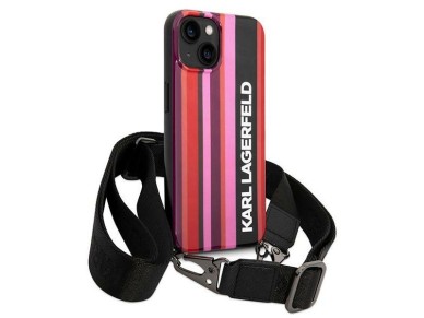 Karl Lagerfeld KLHCP14SSTSTP iPhone 14 6.1 "carcasa rígida rosa / correa de rayas rosas" Karl Lagerfeld KLHCP14SSTSTP iPhone 14 6.1 "carcasa rígida rosa / correa de rayas rosas"