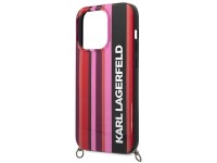 Capa com alça Karl Lagerfeld Color Stripes para iPhone 14 Pro - Rosa Capa com alça Karl Lagerfeld Color Stripes para iPhone 14 Pro - Rosa