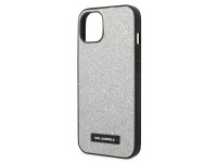 Karl Lagerfeld KLHCP14MG2ELS iPhone 14 Plus 6.7 "capa rígida prateada / placa de glitter prateada co Karl Lagerfeld KLHCP14MG2ELS iPhone 14 Plus 6.7 "capa rígida prateada / placa de glitter prateada co