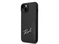 Karl Lagerfeld Signature Logo Cardslot case for iPhone 14 Plus - black Karl Lagerfeld Signature Logo Cardslot case for iPhone 14 Plus - black