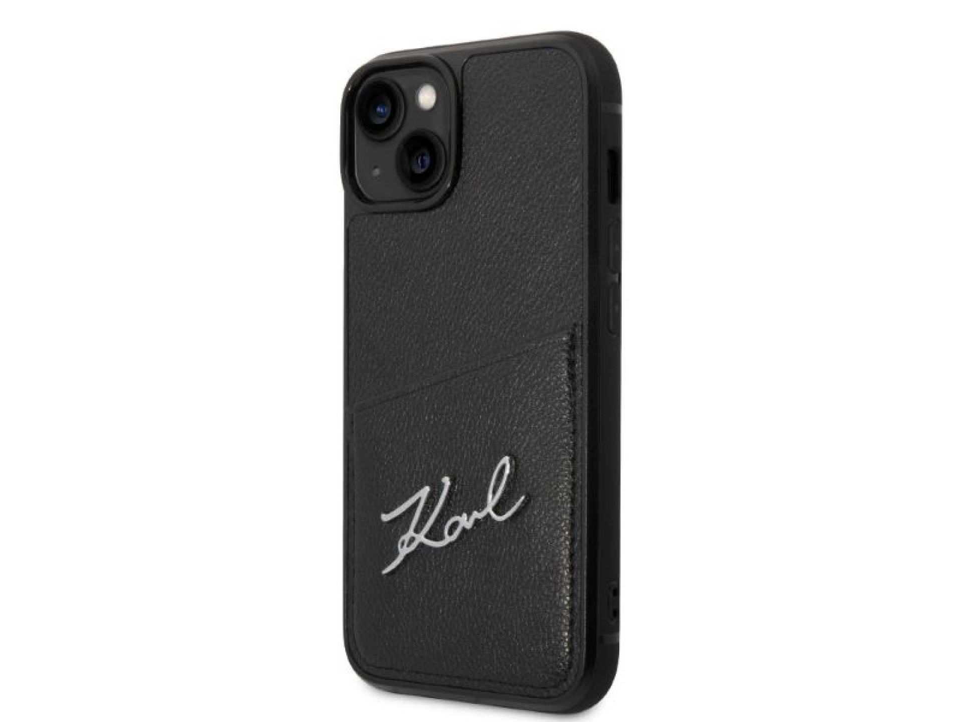 Karl Lagerfeld Signature Logo Cardslot case for iPhone 14 Plus - black