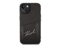 Karl Lagerfeld Signature Logo Cardslot case for iPhone 14 Plus - black Karl Lagerfeld Signature Logo Cardslot case for iPhone 14 Plus - black