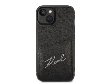 Karl Lagerfeld Signature Logo Cardslot case for iPhone 14 Plus - black Karl Lagerfeld Signature Logo Cardslot case for iPhone 14 Plus - black