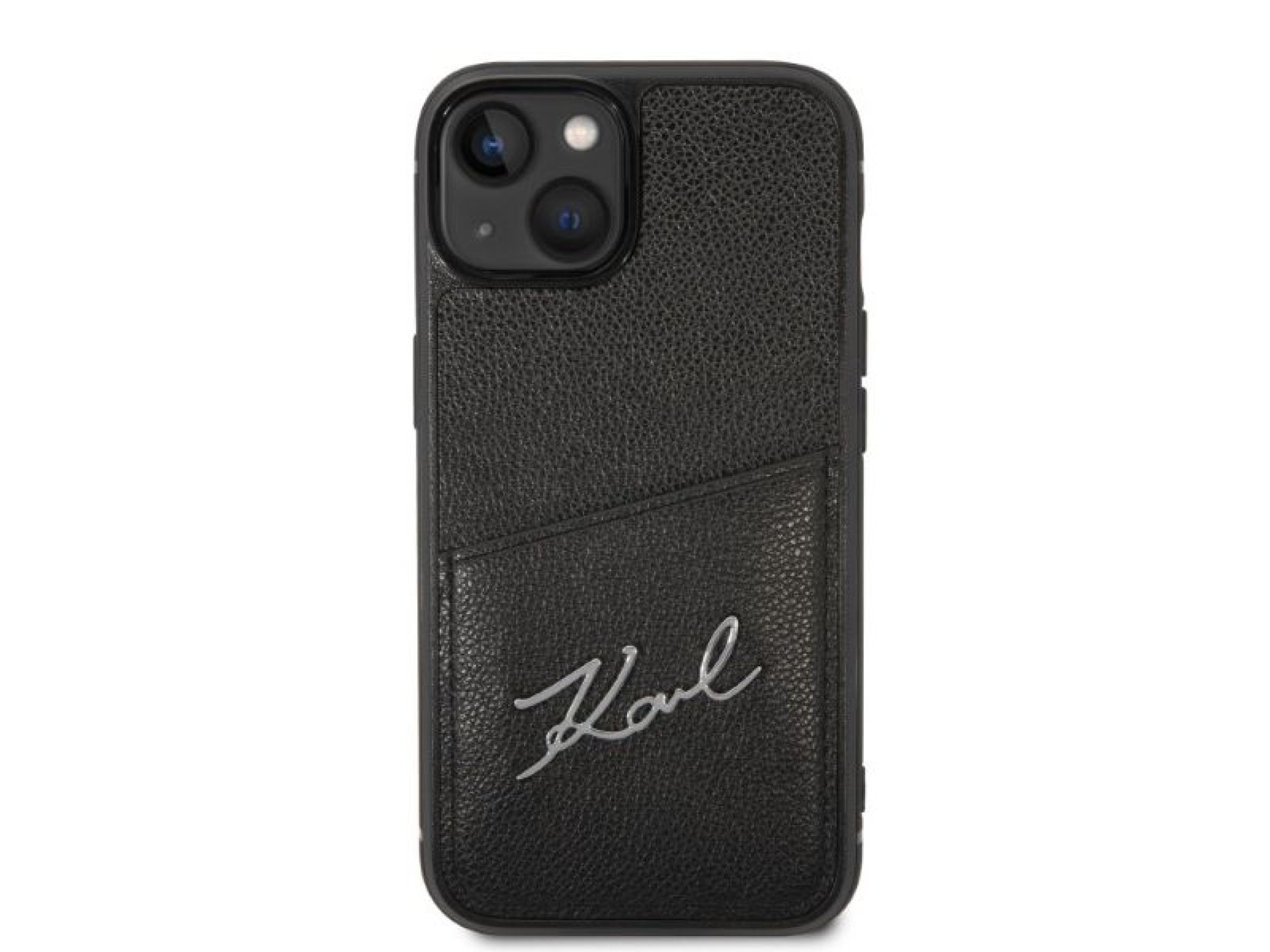 Karl Lagerfeld Signature Logo Cardslot case for iPhone 14 Plus - black