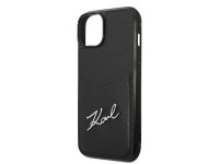 Karl Lagerfeld Signature Logo Cardslot case for iPhone 14 Plus - black Karl Lagerfeld Signature Logo Cardslot case for iPhone 14 Plus - black