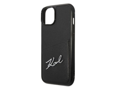 Karl Lagerfeld Signature Logo Cardslot case for iPhone 14 Plus - black Karl Lagerfeld Signature Logo Cardslot case for iPhone 14 Plus - black