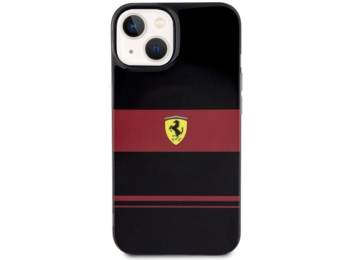Ferrari FEHMP14SUCOK iPhone 14 6.1" capa rígida preta/preta IMD Combi Magsafe