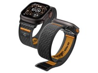 Pulseira Spigen Athlex Air 2 para Apple Watch (44/45/46/49 mm) - Preta e Laranja