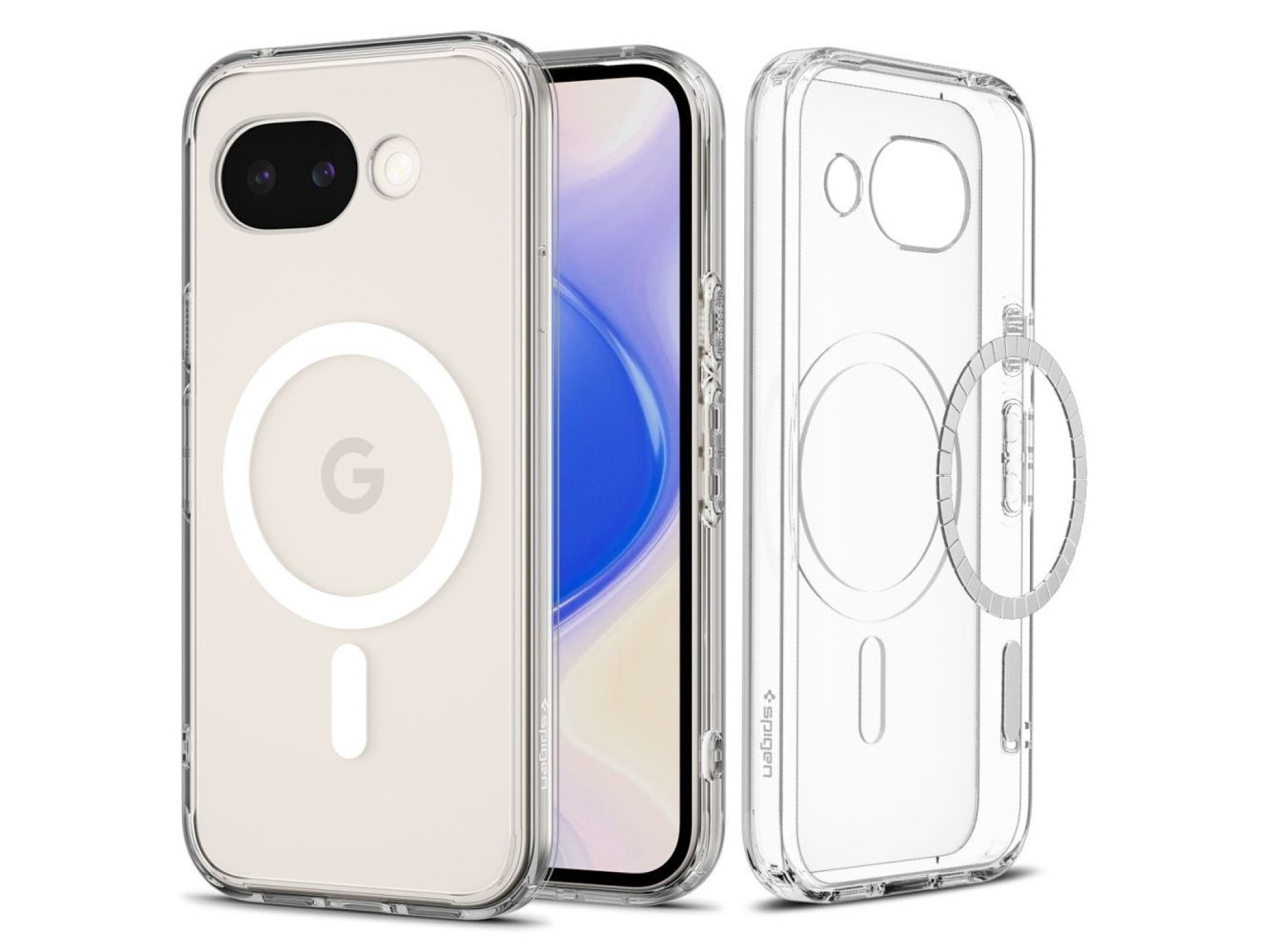 Funda Spigen Ultra Hybrid Mag MagSafe para Google Pixel 10A - Transparente y blanca