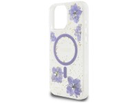 Funda Guess Resin Flowers MagSafe para iPhone 16 Pro - morado Funda Guess Resin Flowers MagSafe para iPhone 16 Pro - morado