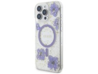 Funda Guess Resin Flowers MagSafe para iPhone 16 Pro - morado Funda Guess Resin Flowers MagSafe para iPhone 16 Pro - morado