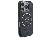 Guess IML Metal Glitter 4G Circle Triangle MagSafe Case for iPhone 16 Pro - Black Guess IML Metal Glitter 4G Circle Triangle MagSafe Case for iPhone 16 Pro - Black