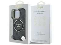Guess IML Metal Glitter 4G Circle Triangle MagSafe Case for iPhone 16 Pro - Black Guess IML Metal Glitter 4G Circle Triangle MagSafe Case for iPhone 16 Pro - Black