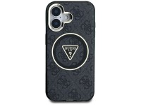 Capa Guess IML Metal Glitter 4G Circle Triangle MagSafe para iPhone 16 - Preta Capa Guess IML Metal Glitter 4G Circle Triangle MagSafe para iPhone 16 - Preta