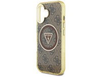 Capa Guess IML Metal Glitter 4G Circle Triangle MagSafe para iPhone 16 - Marrom Capa Guess IML Metal Glitter 4G Circle Triangle MagSafe para iPhone 16 - Marrom