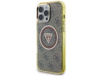 Funda Guess IML Metal Glitter 4G Circle Triangle MagSafe para iPhone 16 Pro - Marrón Funda Guess IML Metal Glitter 4G Circle Triangle MagSafe para iPhone 16 Pro - Marrón