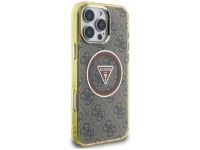 Funda Guess IML Metal Glitter 4G Circle Triangle MagSafe para iPhone 16 Pro - Marrón Funda Guess IML Metal Glitter 4G Circle Triangle MagSafe para iPhone 16 Pro - Marrón