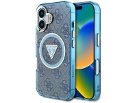 Funda Guess IML Metal Glitter 4G Circle Triangle MagSafe para iPhone 16 - Azul Funda Guess IML Metal Glitter 4G Circle Triangle MagSafe para iPhone 16 - Azul