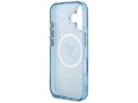 Funda Guess IML Metal Glitter 4G Circle Triangle MagSafe para iPhone 16 - Azul Funda Guess IML Metal Glitter 4G Circle Triangle MagSafe para iPhone 16 - Azul