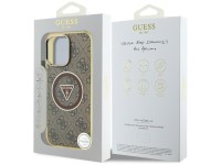 Guess IML Metal Glitter 4G Circle Triangle MagSafe Case for iPhone 16 Pro Max - Brown Guess IML Metal Glitter 4G Circle Triangle MagSafe Case for iPhone 16 Pro Max - Brown