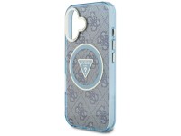 Funda Guess IML Metal Glitter 4G Circle Triangle MagSafe para iPhone 16 - Azul Funda Guess IML Metal Glitter 4G Circle Triangle MagSafe para iPhone 16 - Azul