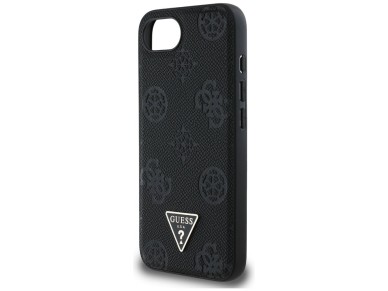 Guess Grained Hot Stamp Peony Triangle Logo MagSafe Case for iPhone 16e - Black Guess Grained Hot Stamp Peony Triangle Logo MagSafe Case for iPhone 16e - Black