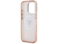 Funda Guess IML Metal Glitter 4G Circle Triangle MagSafe para iPhone 16 Pro - Rosa Funda Guess IML Metal Glitter 4G Circle Triangle MagSafe para iPhone 16 Pro - Rosa
