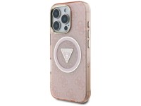 Guess IML Metal Glitter 4G Circle Triangle MagSafe Case for iPhone 16 Pro Max - Pink Guess IML Metal Glitter 4G Circle Triangle MagSafe Case for iPhone 16 Pro Max - Pink