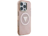 Guess IML Metal Glitter 4G Circle Triangle MagSafe Case for iPhone 16 Pro Max - Pink Guess IML Metal Glitter 4G Circle Triangle MagSafe Case for iPhone 16 Pro Max - Pink