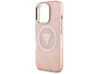 Guess IML Metal Glitter 4G Circle Triangle MagSafe Case for iPhone 16 Pro Max - Pink Guess IML Metal Glitter 4G Circle Triangle MagSafe Case for iPhone 16 Pro Max - Pink