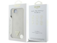 Guess Grained Hot Stamp Peony Triangle Logo MagSafe case for iPhone 16e - beige Guess Grained Hot Stamp Peony Triangle Logo MagSafe case for iPhone 16e - beige