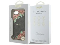 Guess 4G Flowers Print MagSafe case for iPhone 16e - black Guess 4G Flowers Print MagSafe case for iPhone 16e - black