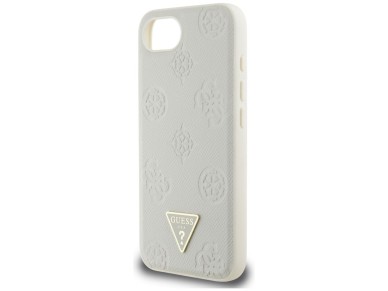 Guess Grained Hot Stamp Peony Triangle Logo MagSafe case for iPhone 16e - beige Guess Grained Hot Stamp Peony Triangle Logo MagSafe case for iPhone 16e - beige
