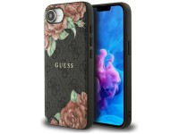Guess 4G Flowers Print MagSafe case for iPhone 16e - black Guess 4G Flowers Print MagSafe case for iPhone 16e - black