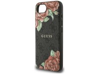 Guess 4G Flowers Print MagSafe case for iPhone 16e - black Guess 4G Flowers Print MagSafe case for iPhone 16e - black