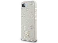 Guess Grained Hot Stamp Peony Triangle Logo MagSafe case for iPhone 16e - beige Guess Grained Hot Stamp Peony Triangle Logo MagSafe case for iPhone 16e - beige
