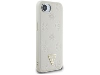Guess Grained Hot Stamp Peony Triangle Logo MagSafe case for iPhone 16e - beige Guess Grained Hot Stamp Peony Triangle Logo MagSafe case for iPhone 16e - beige