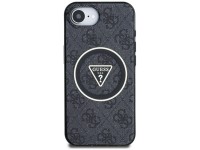 Funda Guess IML Metal Glitter 4G Circle Triangle MagSafe para iPhone 16e - Negra Funda Guess IML Metal Glitter 4G Circle Triangle MagSafe para iPhone 16e - Negra