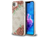 Capa Guess 4G com estampa de flores e MagSafe para iPhone 16e - Rosa Capa Guess 4G com estampa de flores e MagSafe para iPhone 16e - Rosa