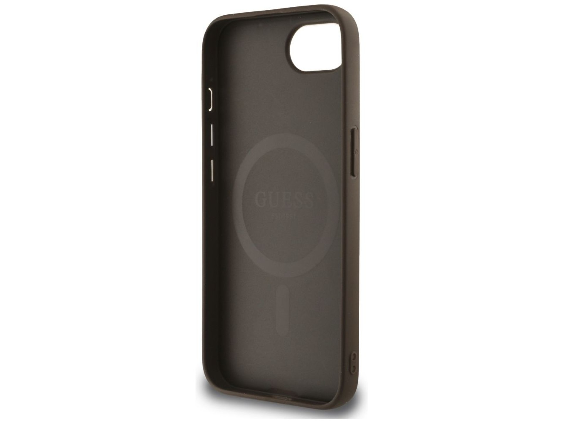 Guess 4G Flowers Print MagSafe case for iPhone 16e - brown
