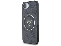 Funda Guess IML Metal Glitter 4G Circle Triangle MagSafe para iPhone 16e - Negra Funda Guess IML Metal Glitter 4G Circle Triangle MagSafe para iPhone 16e - Negra