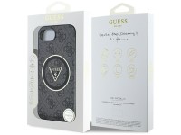Funda Guess IML Metal Glitter 4G Circle Triangle MagSafe para iPhone 16e - Negra Funda Guess IML Metal Glitter 4G Circle Triangle MagSafe para iPhone 16e - Negra