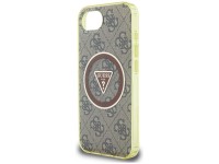 Funda Guess IML Metal Glitter 4G Circle Triangle MagSafe para iPhone 16e - marrón Funda Guess IML Metal Glitter 4G Circle Triangle MagSafe para iPhone 16e - marrón