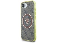 Funda Guess IML Metal Glitter 4G Circle Triangle MagSafe para iPhone 16e - marrón Funda Guess IML Metal Glitter 4G Circle Triangle MagSafe para iPhone 16e - marrón