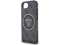 Funda Guess IML Metal Glitter 4G Circle Triangle MagSafe para iPhone 16e - Negra Funda Guess IML Metal Glitter 4G Circle Triangle MagSafe para iPhone 16e - Negra