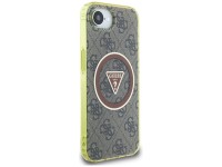 Funda Guess IML Metal Glitter 4G Circle Triangle MagSafe para iPhone 16e - marrón Funda Guess IML Metal Glitter 4G Circle Triangle MagSafe para iPhone 16e - marrón