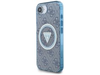 Funda Guess IML Metal Glitter 4G Circle Triangle MagSafe para iPhone 16e - Azul Funda Guess IML Metal Glitter 4G Circle Triangle MagSafe para iPhone 16e - Azul